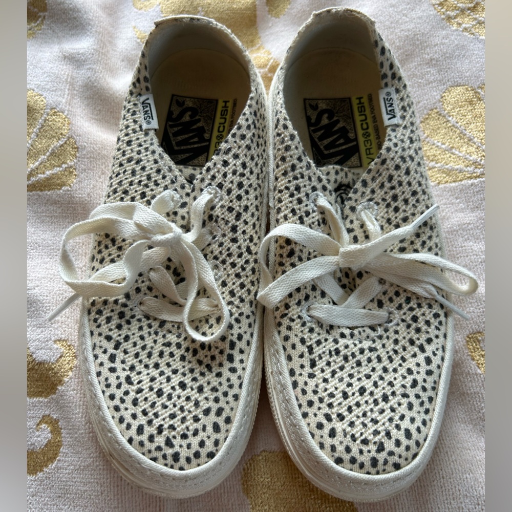 VANS VR3 Cush / Ivory Leopard / Fabric / COMFY / RARE / women’s 5.5 - Like New